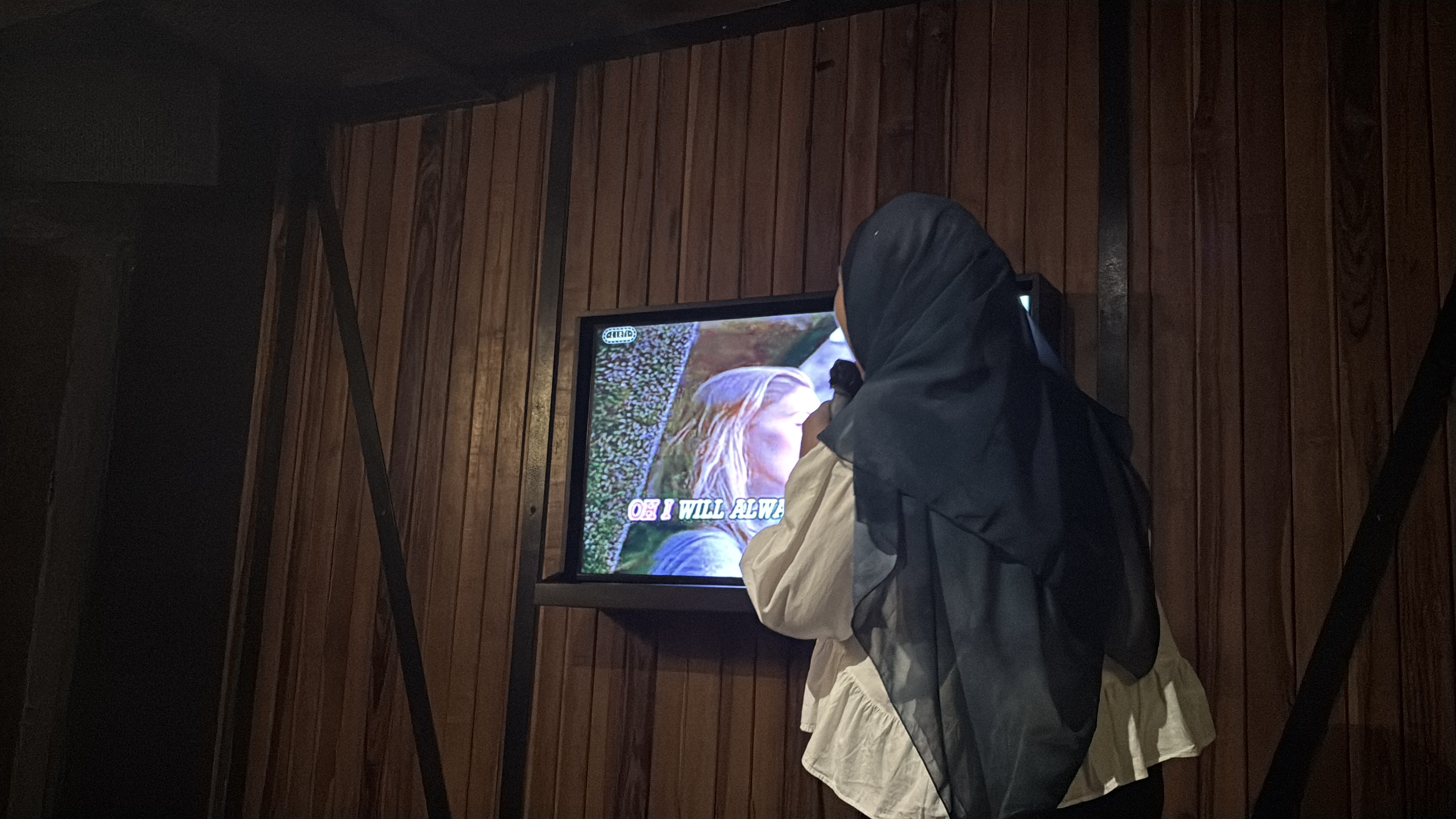 Karaoke night at the Elvis themed bar (rare) in Jember, Indonesia, with friends. Saw my first other Bule in Jember from Perth.